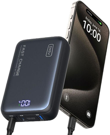 Iniu P63-P1 Power Bank 25000mAh 100W with USB-A Port and 2 USB-C Ports Black view 3