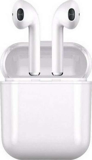 i12 Earbud Bluetooth Handsfree Earphones with Charging Case White view 8