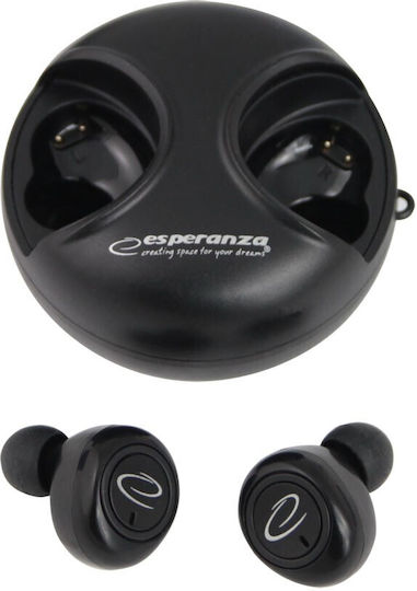 Esperanza EH228K In-ear Bluetooth Handsfree Earphones with Charging Case Black view 3