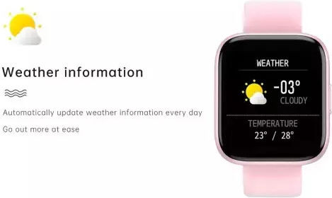 T99 Smartwatch with Heart Rate Monitor (Pink) view 5
