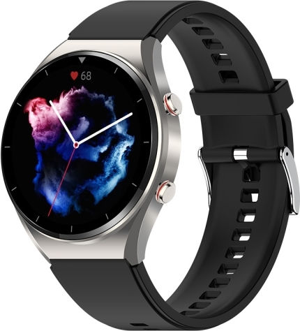 E09 1.32 Inch Color Screen Smart Watch Support Heart Rate Monitoring Blood Pressure Monitoring Silver view 1