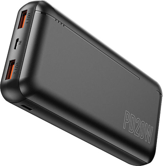 Lamtech Power Bank 20000mAh 22.5W with 2 USB-A Ports and 2 USB-C Ports Power Delivery / Quick Charge 3.0 Black view 4