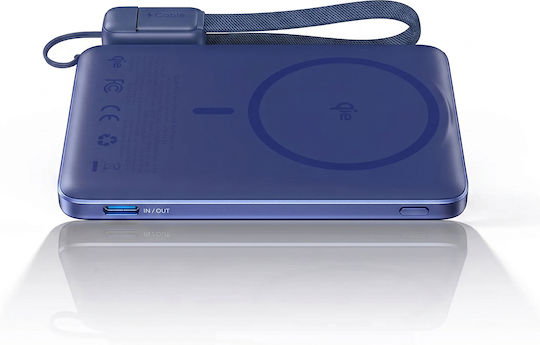 Iniu MagPro Slim MagSafe Power Bank 5000mAh 15W with USB-C Port Blue vue 4