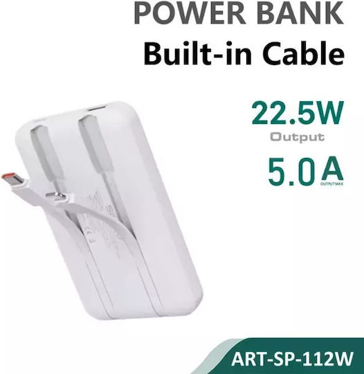 SiiPro SP-112W Power Bank 10000mAh 18W with USB-A Port Power Delivery White