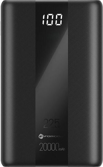 Forcell P20K2 Power Bank 20000mAh 22.5W with 3 USB-A Ports and USB-C Port Power Delivery / Quick Charge 3.0 Black vista 2