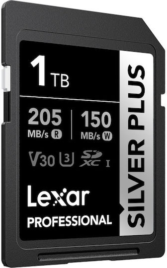 Lexar Professional Silver Plus 1066x Memory Card Lsdsipl001t-bnnng 1TB SDXC UHS-I U3 A2 V30 view 3