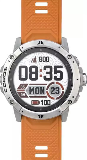Coros Vertix 2 Titanium 50mm Waterproof Smartwatch with Heart Rate Monitor (Lava) vue 3