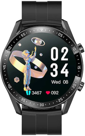 Microwear C300 46mm Smartwatch with Heart Rate Monitor (Black)