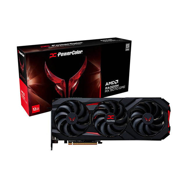 PowerColor Radeon RX 9070 GRE 12GB GDDR6 Red Devil Graphics Card RX9070GRE 12G-E/OC