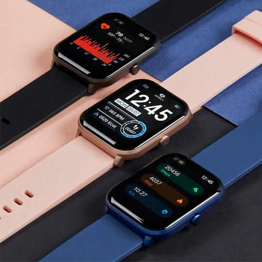 Marea B59008-1 44mm Smartwatch with Heart Rate Monitor (Black) view 3