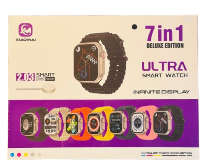 HL-04740 49mm Smartwatch with Heart Rate Monitor (Black) view 1