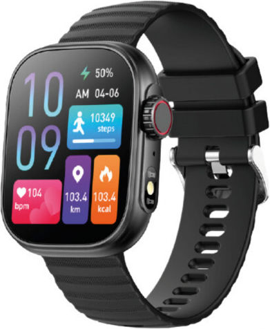 Aiwa SW-A700 Smartwatch with Heart Rate Monitor (Black)