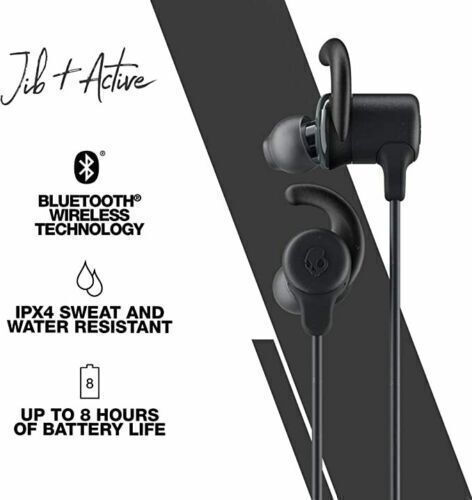 Skullcandy Jib+ Active In-ear Bluetooth Handsfree Earphones Black view 3