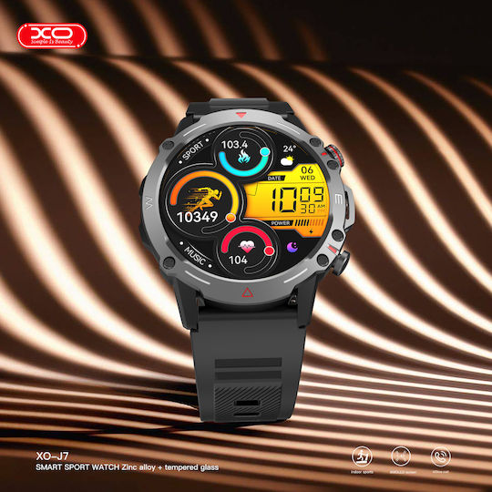 XO J7 Smartwatch with Heart Rate Monitor (Black) view 2
