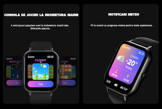 Vichema Tech Smartwatch Fitness Bracelet Full Touch Display 1.83ʺ Hd 3d Sound Bluetooth Call Voice Assistant Ip67 Games App Notifications Sports Health Monitoring 100+ Modes view 5