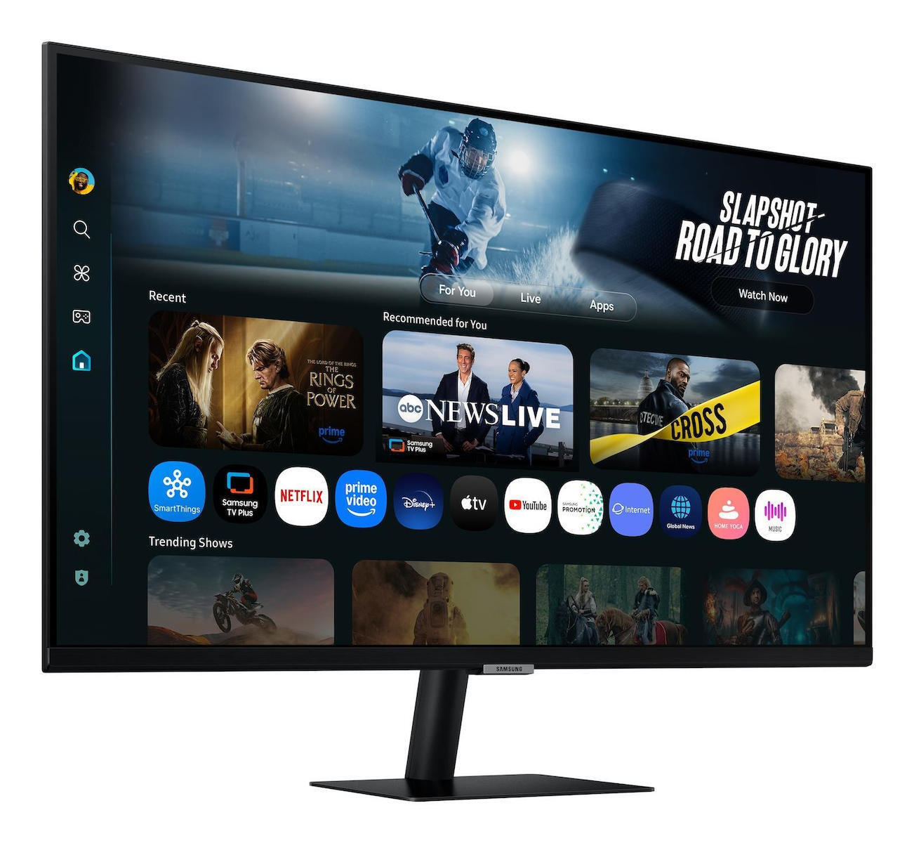 Samsung M7 M70F VA HDR Smart Monitor 32" 4K 3840x2160 with Response Time 4ms GTG view 6