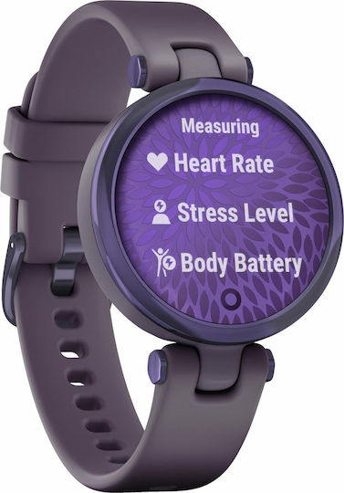 Garmin Lily Sport Aluminium Waterproof Smartwatch with Heart Rate Monitor (Midnight Orchid Bezel with Deep Orchid Case and Silicone Band) view 3