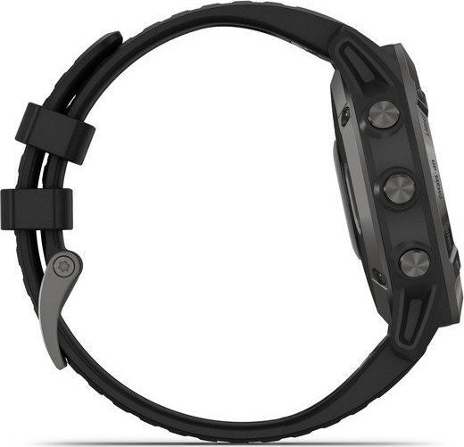 Garmin Fenix 6 Sapphire Stainless Steel 47mm Smartwatch with Heart Rate Monitor (Carbon Grey DLC with Black Band) view 9