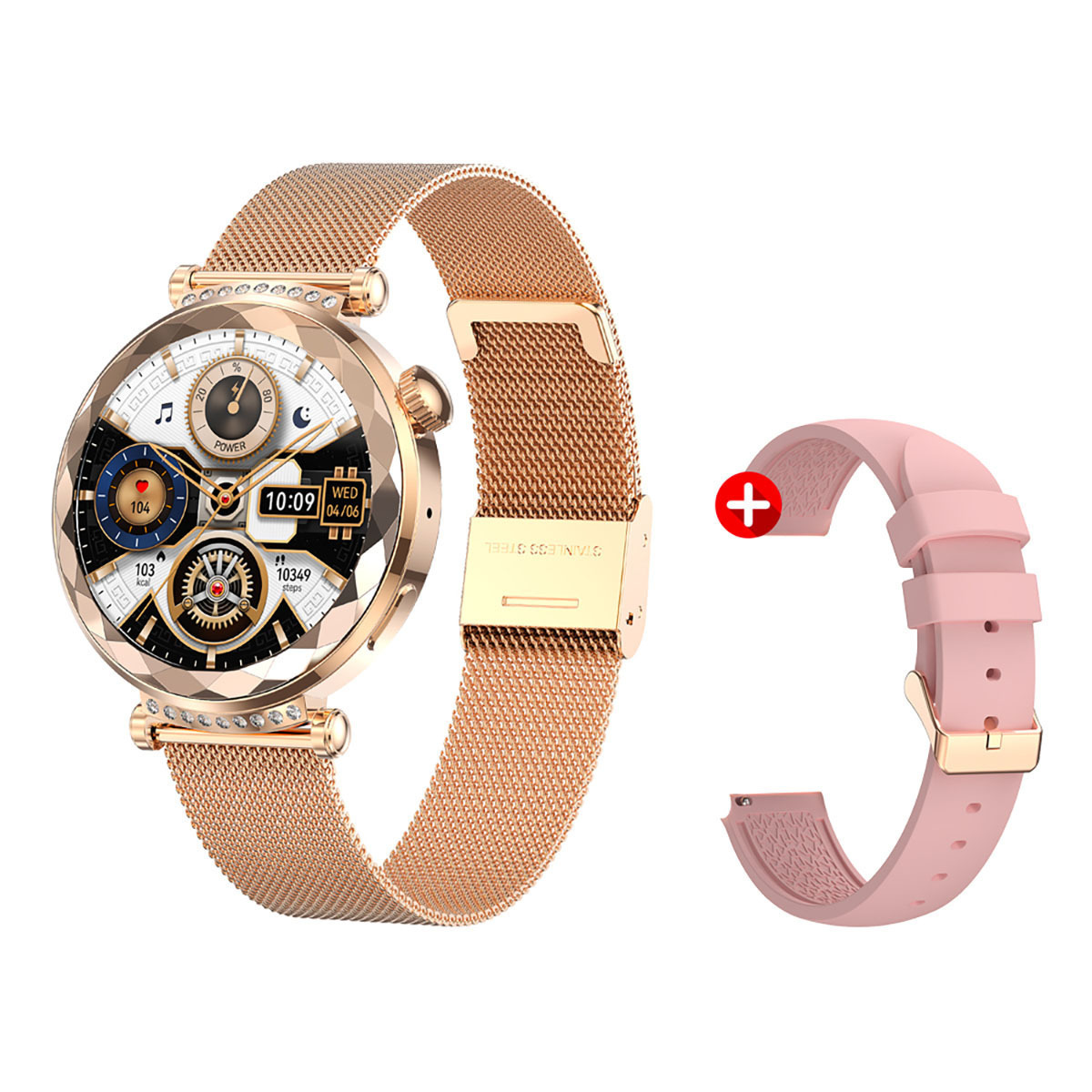 Avizar Smartwatch with Heart Rate Monitor (Gold) view 2
