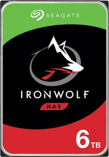 Seagate Ironwolf 6TB HDD Hard Drive 3.5" SATA III 5400rpm with 256MB Cache for NAS ST6000VN001
