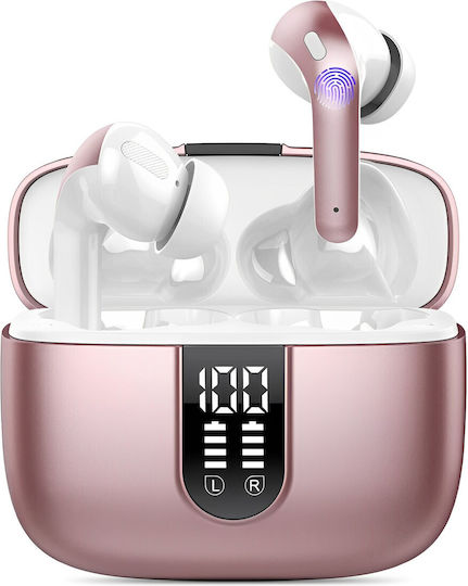 In-ear Bluetooth Handsfree Earphones with Sweat Resistance and Charging Case Pink view 2