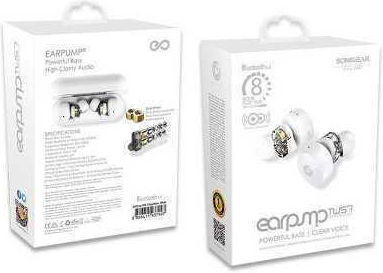 Sonic Gear Earpump TWS 7 In-ear Bluetooth Handsfree Earphones with Sweat Resistance and Charging Case White vue 3