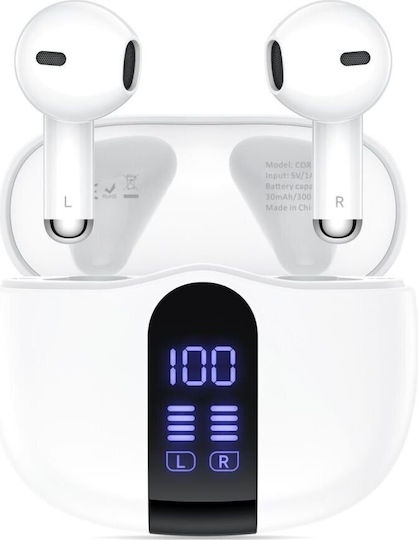 Tech-Protect Ultraboost Core G2 Earbud Bluetooth Handsfree Earphones with Charging Case White view 2