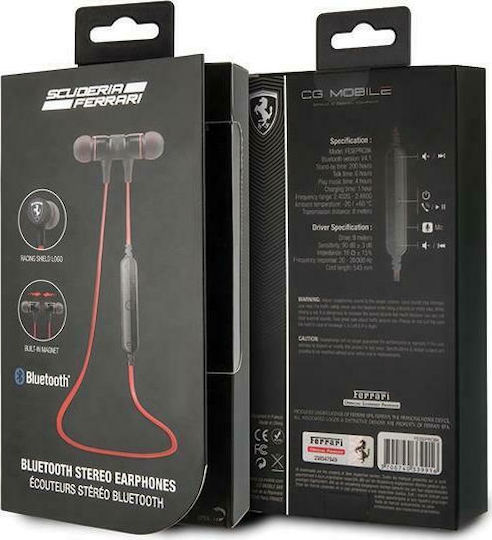 Ferrari Training In-ear Bluetooth Handsfree Earphones Red view 2