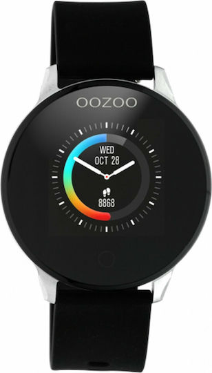 Oozoo Q00113 Stainless Steel 43mm Smartwatch with Heart Rate Monitor (Black) view 2