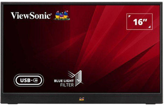Viewsonic VA1655 IPS Portable Monitor 16" FHD 1920x1080 with Response Time 7ms GTG
