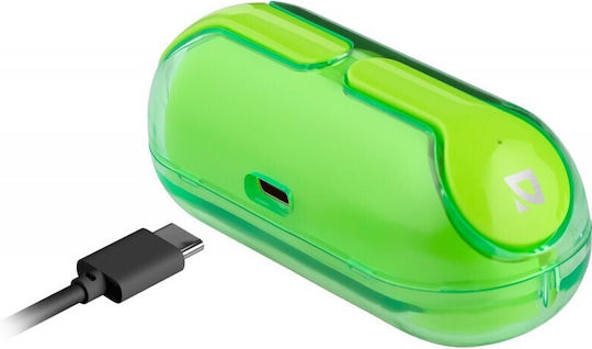 Defender NS 916 In-ear Bluetooth Handsfree Earphones with Charging Case Green view 3