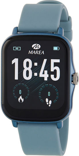 Marea B57010 Smartwatch with Heart Rate Monitor (Blue)