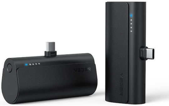 Veger V0556 Power Bank 5000mAh 20W with USB-C Port Power Delivery Black view 9