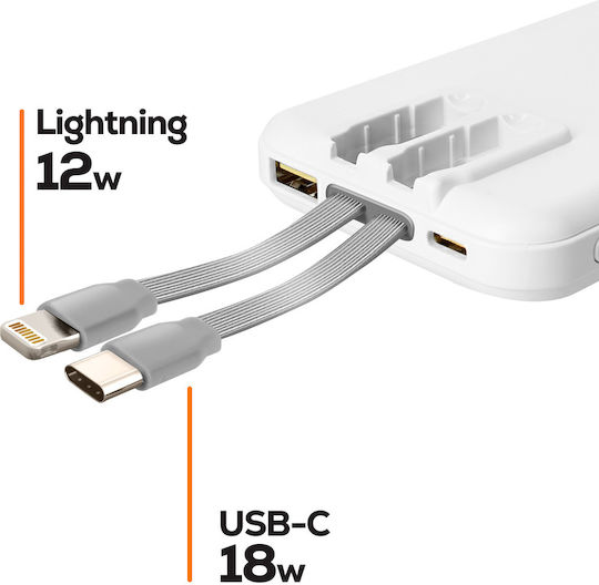 Maxexcell MagSafe Power Bank 10000mAh 22.5W with 2 USB-C Ports White view 3
