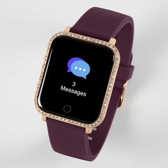 Reflex Active Series 06 Stainless Steel 38mm Smartwatch with Heart Rate Monitor (Burgundy) view 6