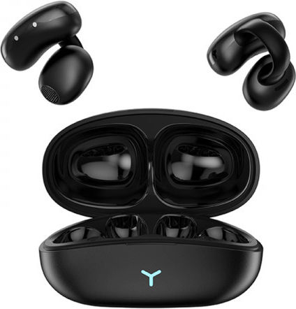 Wiwu Pandora T17 Open Ear Bluetooth Handsfree Earphones with Charging Case Black