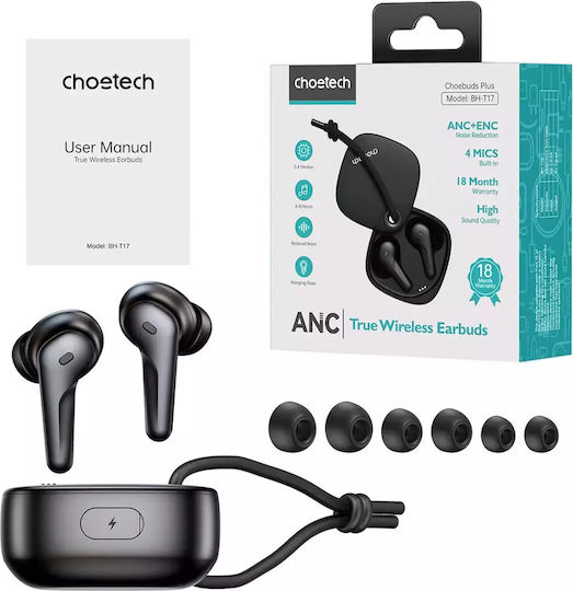 Choetech BH-T17 In-ear Bluetooth Handsfree Earphones with Sweat Resistance and Charging Case Black vue 5