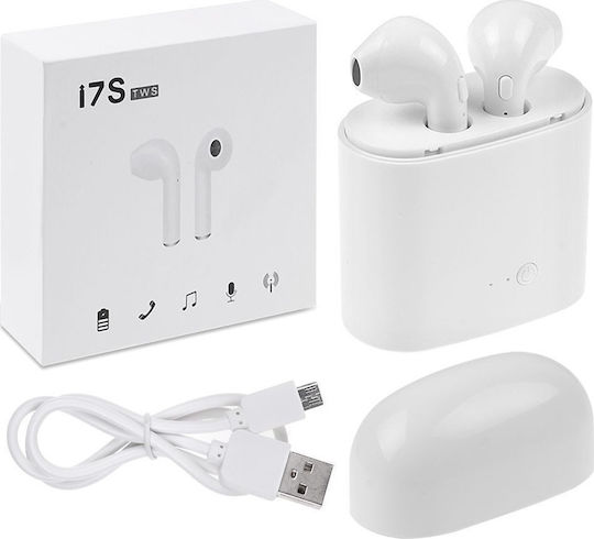 TWS i7s Earbud Bluetooth Handsfree Earphones with Charging Case White view 9