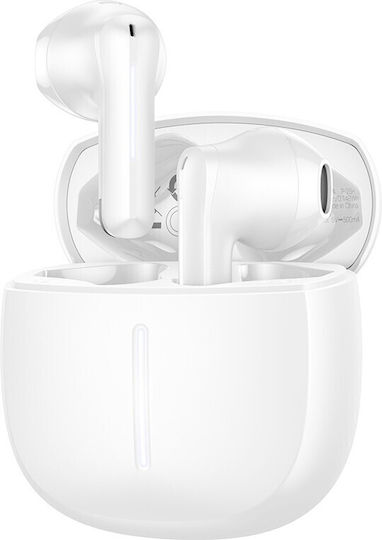 Hoco EQ33 Earbud Bluetooth Handsfree Earphones with Sweat Resistance and Charging Case White view 1