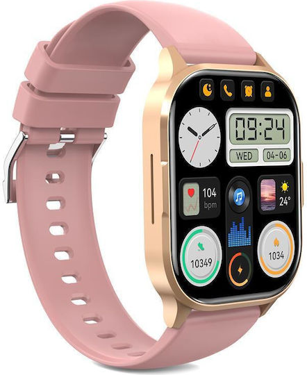 XO J10 Smartwatch with Heart Rate Monitor (Pink) view 5