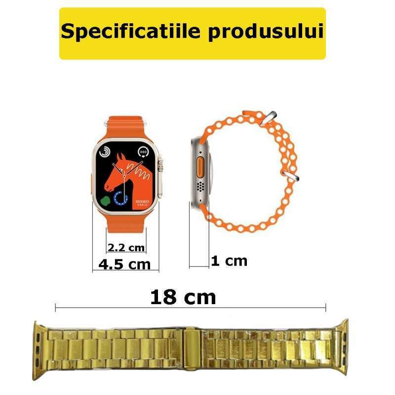 S9 Ultra Max Titanium 45mm Smartwatch (Gold) view 3