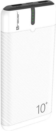 Tracer EnerGo Power Bank 10000mAh with 2 USB-A Ports and USB-C Port White / Black