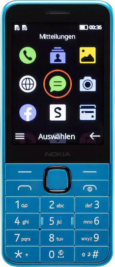 Nokia 235 4G (2024) Dual SIM (125MB/125MB) Mobile with Buttons Blue view 7