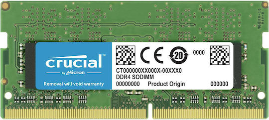 Crucial DDR4 with Module 1x8GB and Speed 3200 for Laptop CT8G4SFRA32A