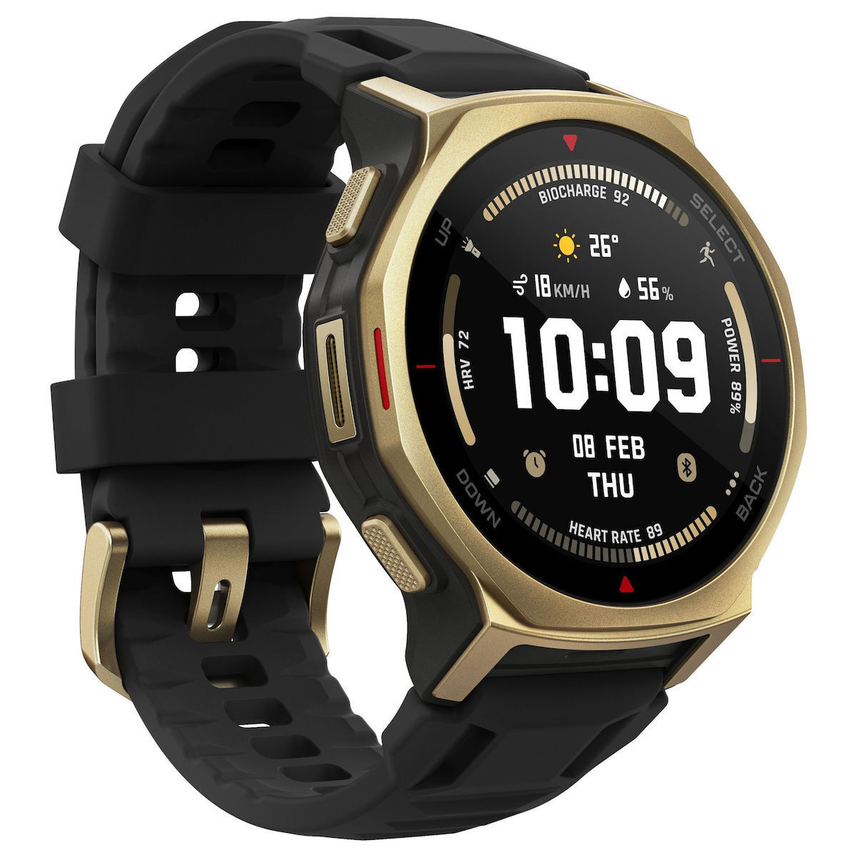 Amazfit T-Rex 3 Pro Titanium 44mm Waterproof Smartwatch (Black / Gold) view 4