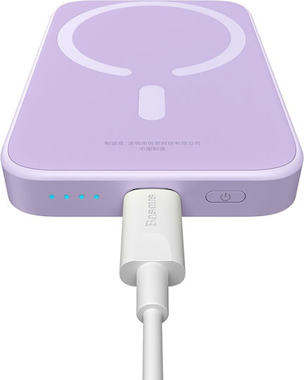 Baseus Mini Air MagSafe Power Bank 6000mAh 20W with USB-C Port Purple vue 5