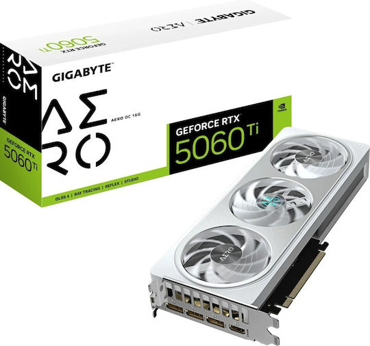 Gigabyte GeForce RTX 5060 Ti 16GB GDDR7 Aero OC White Graphics Card