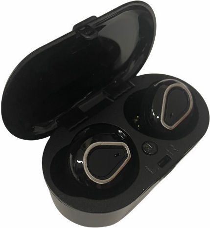 In-ear Bluetooth Handsfree Earphones with Charging Case Black view 1