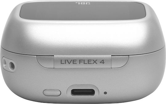 JBL Live Flex 4 Earbud Bluetooth Handsfree Headphones with Sweat Resistance and Charging Case Silver Ansicht 9