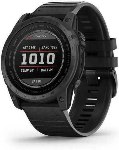 Garmin Tactix 7 Titanium Waterproof Smartwatch with Heart Rate Monitor (Black Silicone)